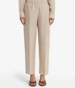 Pantalone sigaretta in lino