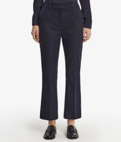 Pantalone trombetta in tessuto di cotone
