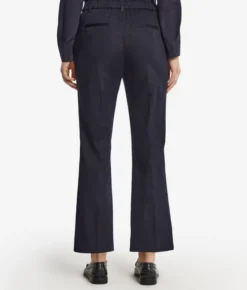 Pantalone trombetta in tessuto di cotone