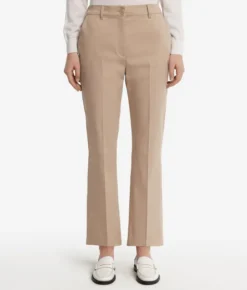 Pantalone trombetta in tessuto di cotone