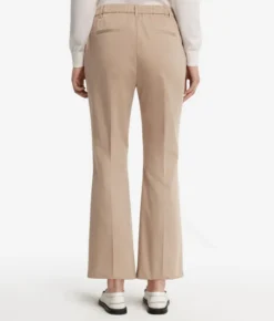 Pantalone trombetta in tessuto di cotone