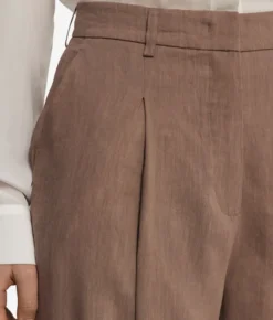 Pantaloni Palazzo in Lino e Viscosa