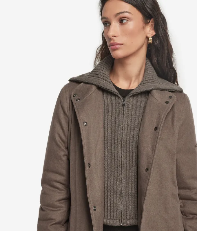 Piumino in seta e cashmere