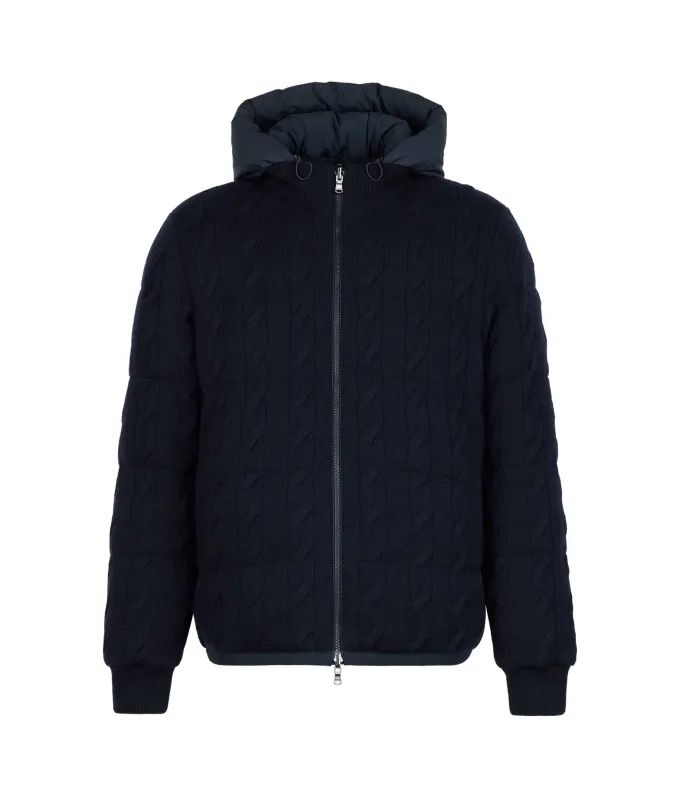 Piumino reversibile con trecce in Cashmere Ultrasoft