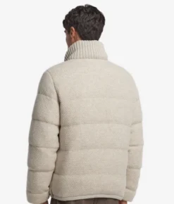 Piumino reversibile in cashmere
