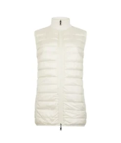 Piumino smanicato reversibile con cashmere