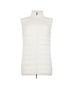 Piumino smanicato reversibile con cashmere