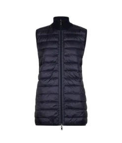 Piumino smanicato reversibile con cashmere