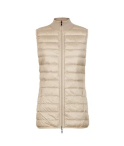 Piumino smanicato reversibile con cashmere