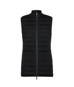 Piumino smanicato reversibile con cashmere