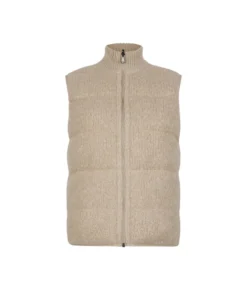 Piumino smanicato reversibile in bouclé