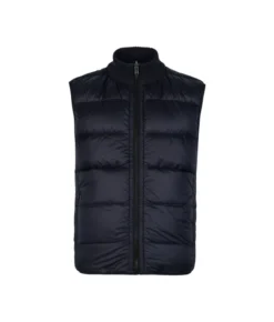 Piumino smanicato reversibile in cashmere