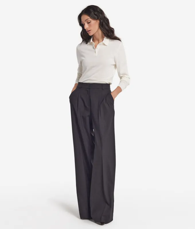 Polo a manica lunga in Cashmere Ultrafine