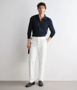 Polo a manica lunga in cotone