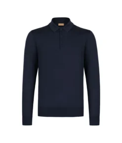 Polo a manica lunga in cotone