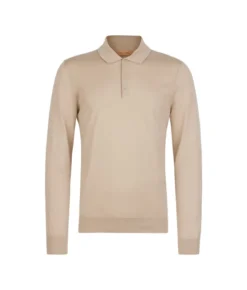 Polo a manica lunga in cotone