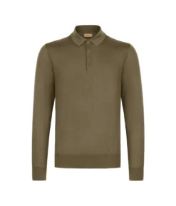 Polo a manica lunga in cotone