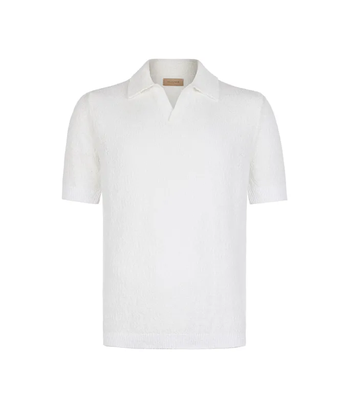 Polo bouclè in cotone