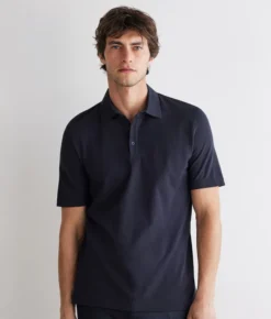 Polo piquet in cotone seta
