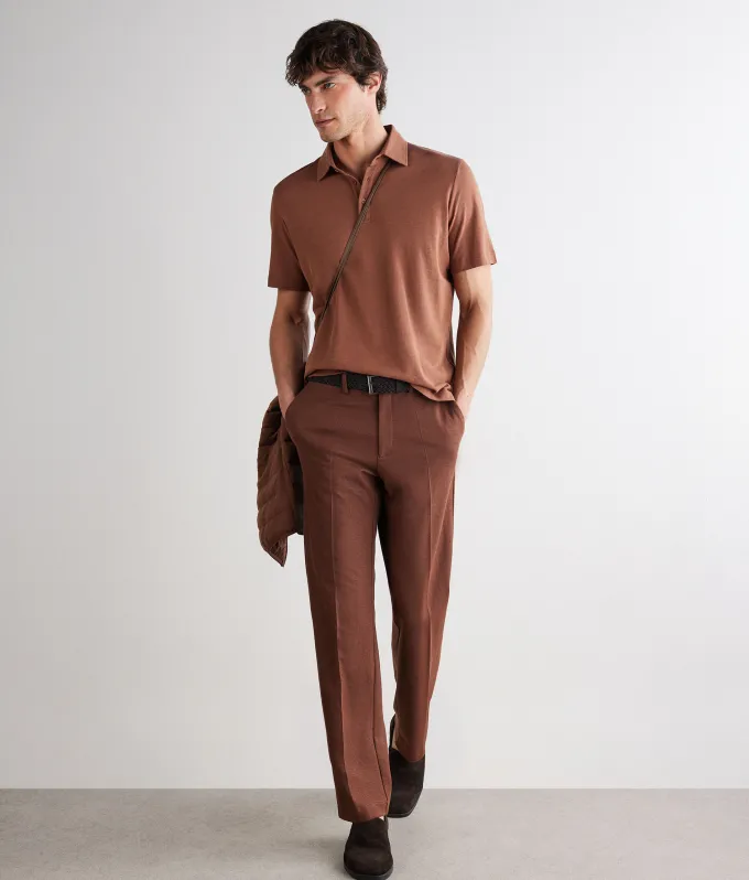 Polo piquet in cotone seta