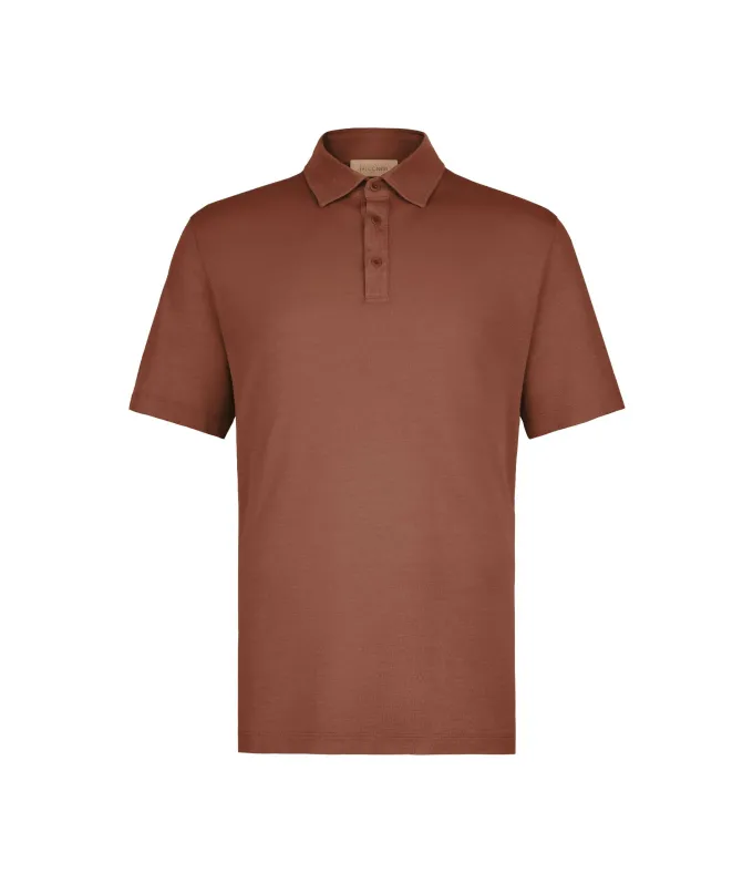 Polo piquet in cotone seta