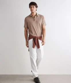 Polo piquet in cotone seta