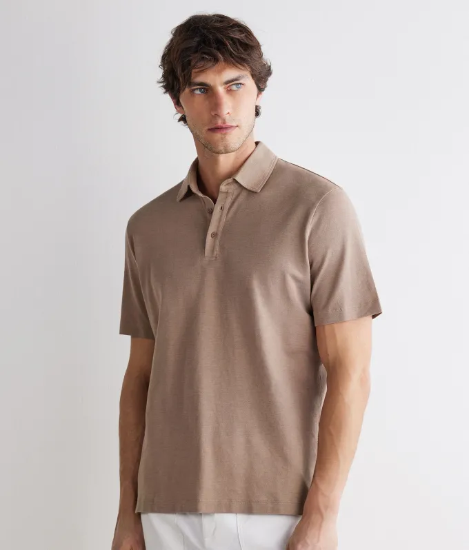Polo piquet in cotone seta