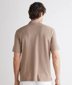 Polo piquet in cotone seta