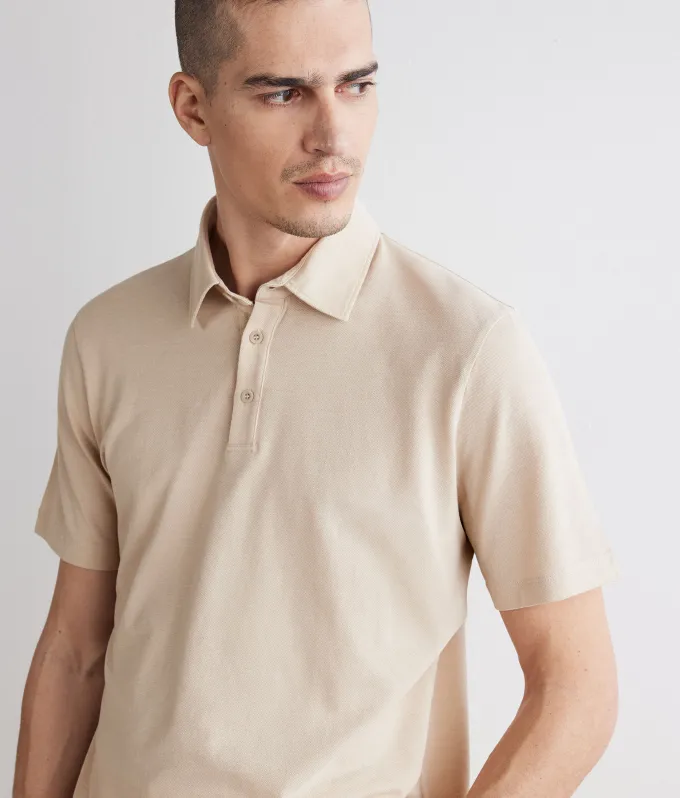 Polo piquet in cotone seta