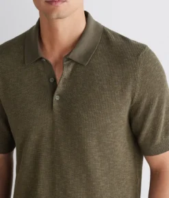 Polo punto waffle in cotone