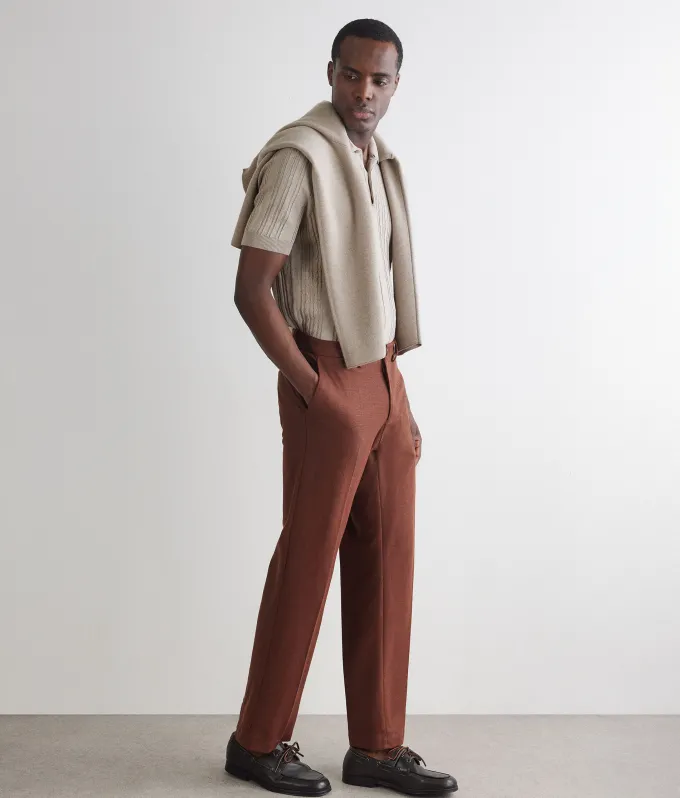Polo trecce coste in lino e cotone
