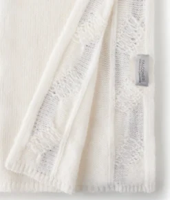 Sciarpa con trecce e strass in Cashmere Ultrasoft