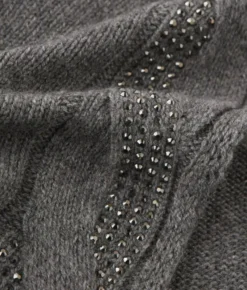 Sciarpa con trecce e strass in Cashmere Ultrasoft