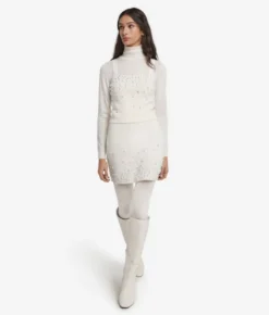 Top con perle in Cashmere Ultrasoft