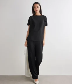 T-shirt barchetta in seta e modal