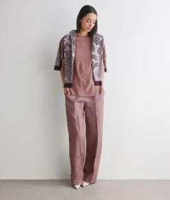 T-shirt barchetta in seta e modal