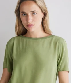 T-shirt barchetta in seta e modal
