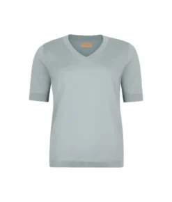 T-Shirt con scollo a V in cotone fresh