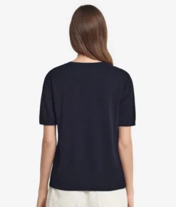 T-Shirt con scollo a V in cotone fresh