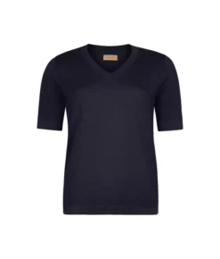 T-Shirt con scollo a V in cotone fresh