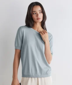 T-Shirt girocollo in cotone fresh