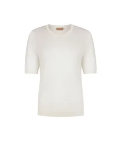 T-shirt girocollo in seta