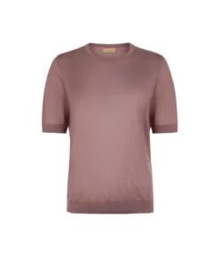 T-shirt girocollo in seta