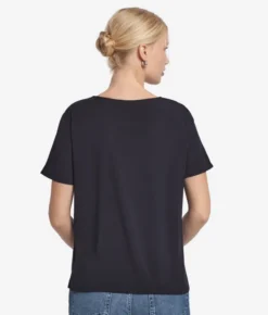 T-Shirt girocollo in seta e modal