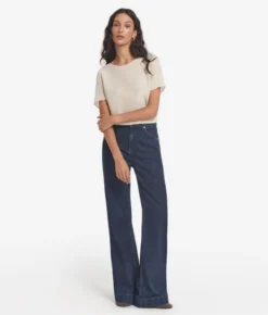 T-Shirt girocollo in seta e modal