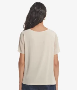 T-Shirt girocollo in seta e modal