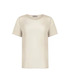 T-Shirt girocollo in seta e modal