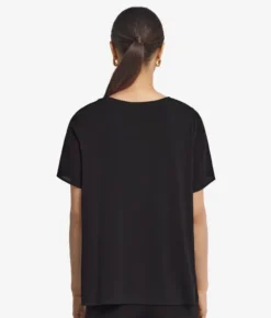 T-Shirt girocollo in seta e modal