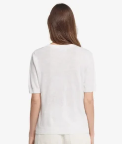T-shirt girocollo lino e cotone