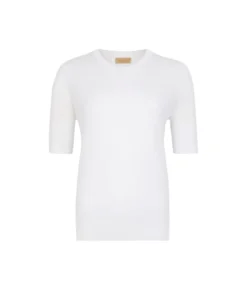T-shirt girocollo lino e cotone